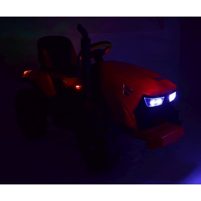 WIELKI TRAKTOR HALLO BABY Z PRZYCZEPĄ, PILOT, APLIKACJA/T990