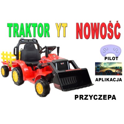 Super traktor z przyczepą i łyżką - na akumulator, pilot/aplikacja/YT1066