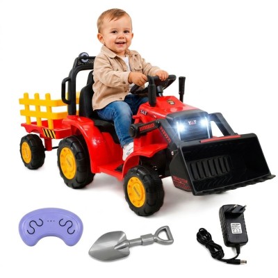 Super traktor z przyczepą i łyżką - na akumulator, pilot/aplikacja/YT1066