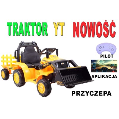 SUPER TRAKTOR Z ŁYŻKĄ  YT - NA AKUMULATOR , PILOT, APLIKACJA/YT1066 Super traktor z  przyczepą i łyżką,pilota, aplikacja/YT1066