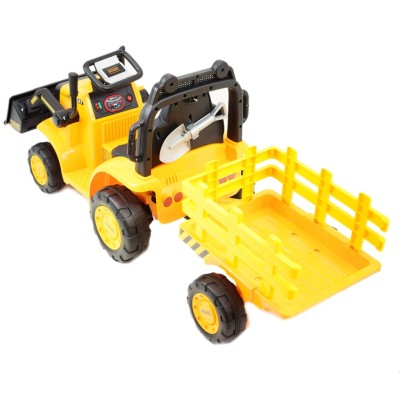 SUPER TRAKTOR Z ŁYŻKĄ  YT - NA AKUMULATOR , PILOT, APLIKACJA/YT1066 Super traktor z  przyczepą i łyżką,pilota, aplikacja/YT1066