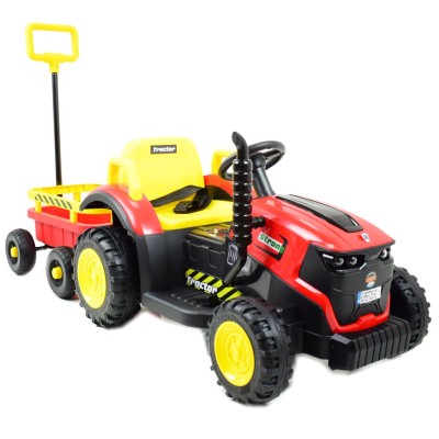 Super traktor STRONG z przyczepą z dyszlem,wózkiem/FB319T