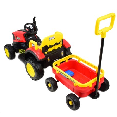 Super traktor STRONG z przyczepą z dyszlem,wózkiem/FB319T