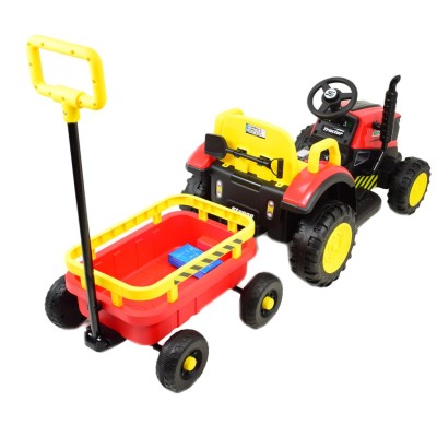 Super traktor STRONG z przyczepą z dyszlem,wózkiem/FB319T