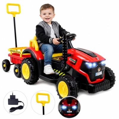 Super traktor STRONG z przyczepą z dyszlem,wózkiem/FB319T