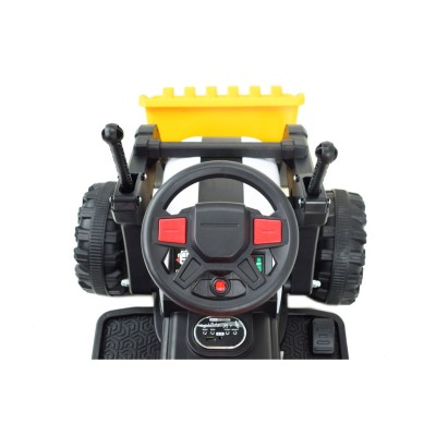 Super  DWUSTRONNY traktor na akumulator ze spychaczem, koparką i przyczepą/BEJ1588