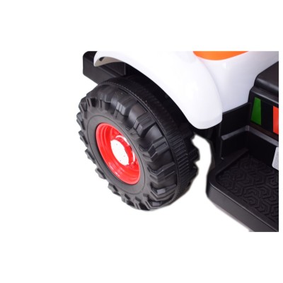 Super  DWUSTRONNY traktor na akumulator ze spychaczem, koparką i przyczepą/BEJ1588