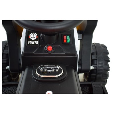 Super  DWUSTRONNY traktor na akumulator ze spychaczem, koparką i przyczepą/BEJ1588