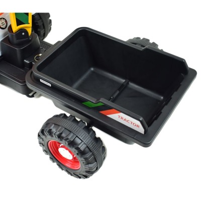 Super  DWUSTRONNY traktor na akumulator ze spychaczem, koparką i przyczepą/BEJ1588