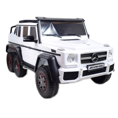 MEGA POJAZD- ORYGINALNY MERCEDES G63, NAPĘD 6X6, MIĘKKIE KOŁA, MIĘKKIE SIEDZENIE, SIEDZENIE DLA RODZICA, 12v14AH/ABL-1801