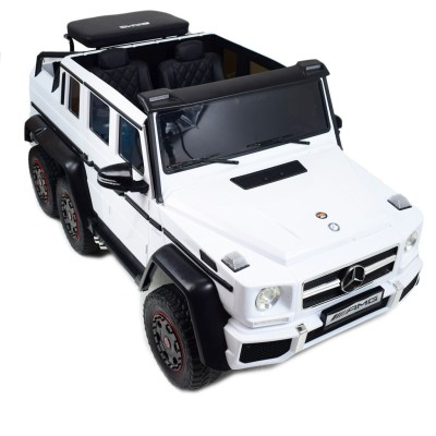 MEGA POJAZD- ORYGINALNY MERCEDES G63, NAPĘD 6X6, MIĘKKIE KOŁA, MIĘKKIE SIEDZENIE, SIEDZENIE DLA RODZICA, 12v14AH/ABL-1801