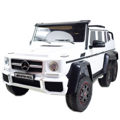 MEGA POJAZD- ORYGINALNY MERCEDES G63, NAPĘD 6X6, MIĘKKIE KOŁA, MIĘKKIE SIEDZENIE, SIEDZENIE DLA RODZICA, 12v14AH/ABL-1801