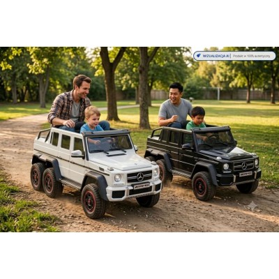 MEGA POJAZD- ORYGINALNY MERCEDES G63, NAPĘD 6X6, MIĘKKIE KOŁA, MIĘKKIE SIEDZENIE, SIEDZENIE DLA RODZICA, 12v14AH/ABL-1801