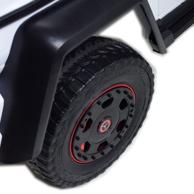 MEGA POJAZD- ORYGINALNY MERCEDES G63, NAPĘD 6X6, MIĘKKIE KOŁA, MIĘKKIE SIEDZENIE, SIEDZENIE DLA RODZICA, 12v14AH/ABL-1801