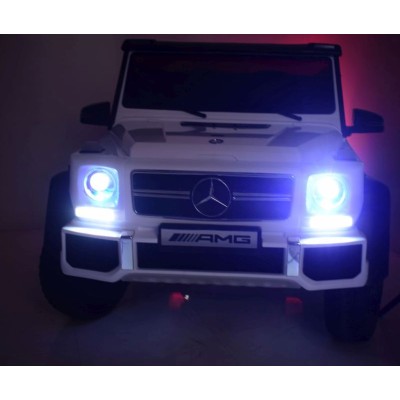MEGA POJAZD- ORYGINALNY MERCEDES G63, NAPĘD 6X6, MIĘKKIE KOŁA, MIĘKKIE SIEDZENIE, SIEDZENIE DLA RODZICA, 12v14AH/ABL-1801