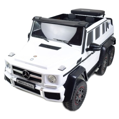 MEGA POJAZD- ORYGINALNY MERCEDES G63, NAPĘD 6X6, MIĘKKIE KOŁA, MIĘKKIE SIEDZENIE, SIEDZENIE DLA RODZICA, 12v14AH/ABL-1801