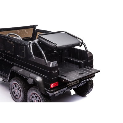 MEGA POJAZD- ORYGINALNY MERCEDES G63, NAPĘD 6X6, MIĘKKIE KOŁA, MIĘKKIE SIEDZENIE, SIEDZENIE DLA RODZICA, 12v14AH/ABL-1801