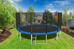 Trampoline with net and ladder 490 cm