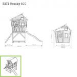 Wooden playhouse EXIT CROOKY 500 grey