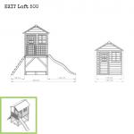 Wooden playhouse EXIT LOFT 500  /natural/
