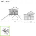 Wooden playhouse EXIT LOFT 550 /red/
