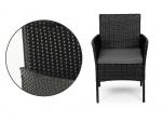 Meble ogrodowe technorattan sofa, stół, 2 fotele /czarne/