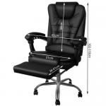 Office chair wiith footres eco leather /black/