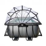 Swimming pool  with dome EXIT PREMIUM 400 x 200 x100 cm /black l