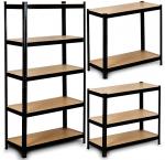 Storage shelf 18 cm x 90 cm x 40cm /black -5 shelfs/