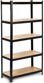 Storage shelf 18 cm x 90 cm x 40cm /black -5 shelfs/