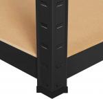 Storage shelf 150x75x30cm black /5 szhelfs/