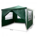 Garden pavilion with 4 walls 3 m x 3 m /green/