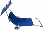 Sunbed with wheels /blue/
