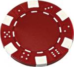 Plastic poker chip 11,5g  red/