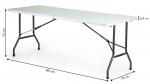 Catering garden table foldable 180 cm /white/