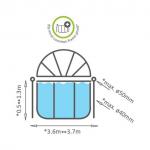Dome for frame swimming pool EXIT 360 cm