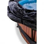 Swimming pool round with dome EXIT 300 x76 cm / timber style/