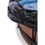 Swimming pool round with dome EXIT PREMIUM 450 x 122 cm / timber