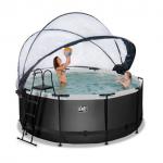 Swimming pool with dome and heat pump EXIT PREMIUM 360 x 122 cm