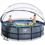 Swimming pool with heat pump and dome EXIT PREMIUM 488 x 122 cm