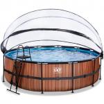 Swimming pool with heating pump and dome EXIT PREMIUM 488 x 122