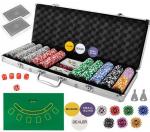 Poker set 500 chips 11,5 gr with value in aluminium case