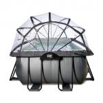 Swimming pool  with dome EXIT PREMIUM 400 x 200 x122 cm /black l