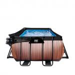 Swimming pool with dome EXIT PREMIUM 540 x 250  x122 cm /timber