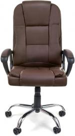 Office armchair VIGO ecolether / brown-silver/