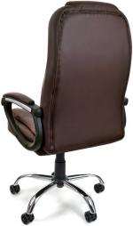 Office armchair VIGO ecolether / brown-silver/