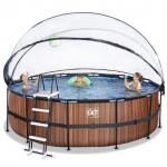 Swimming pool with dome and heat pump EXIT PREMIUM 450 x 122 cm