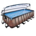 Swimming pool with dome EXIT PREMIUM 540 x 250  x122 cm /timber