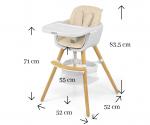High chair for feeding child Milly Mally Espoo /beige/