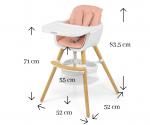 High chair for feeding child Milly Mally Espoo /pink/